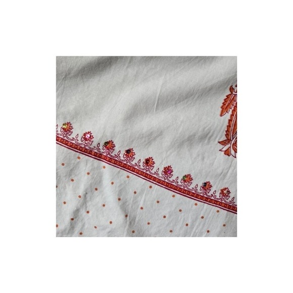 Stylish Chakra Floral Tunic Blouse Size XXL  Sequined Embellishments Long Sleeve - Picture 5 of 6